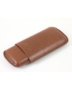 Guy Janot Zigarren Etui 3er, Leder cognac