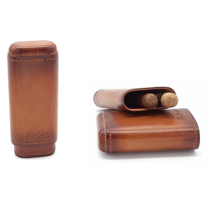 Guy Janot Zigarretui 2er Robusto mit Zedernholz