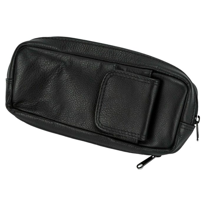 Pfeifentasche Leder schwarz