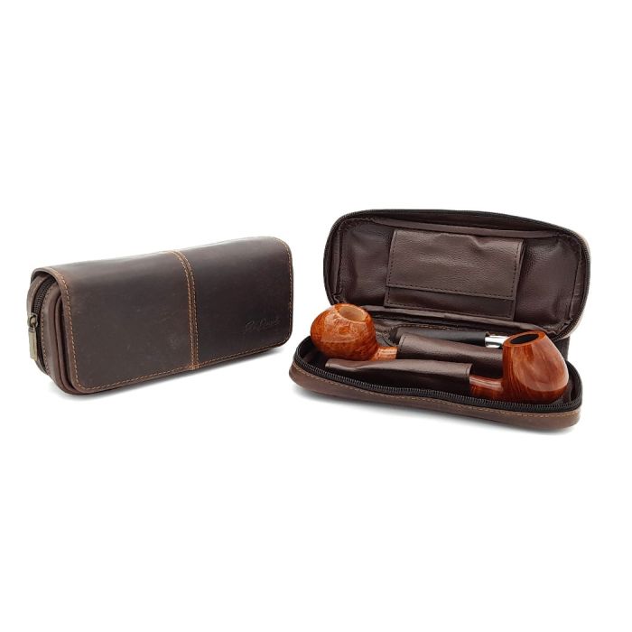 Guy Janot 2er Pfeifentasche, Crazy Horse Leder kaufen