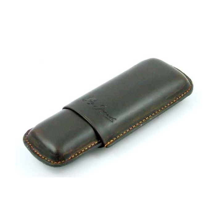Guy Janot 2er Leder-Zigarren Etui, braun kaufen