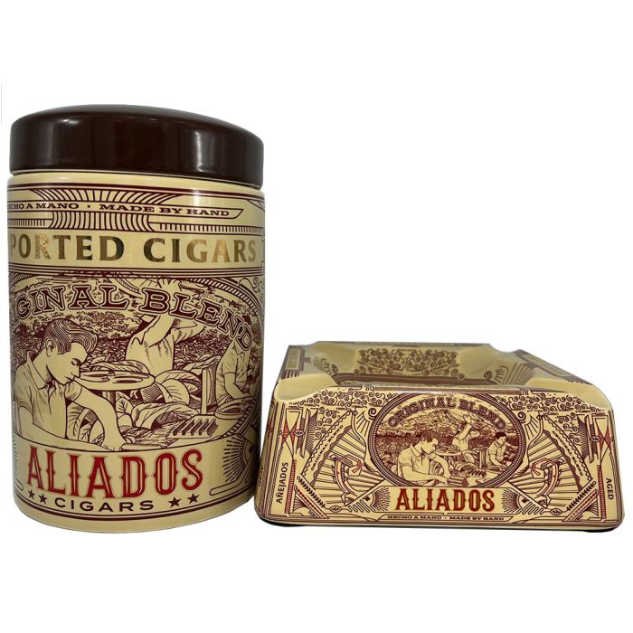 Zigarrenaschenbecher und Zigarrentopf Aliados