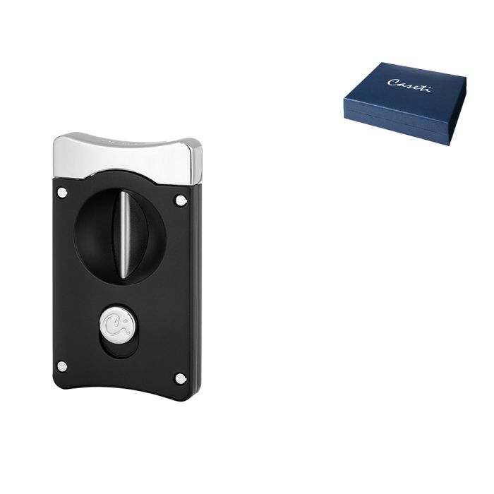 Zigarrenabschneider Caseti Kerbschnitt schwarz