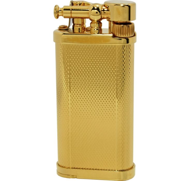 Pfeifenfeuerzeug Corona Old Boy vergoldet