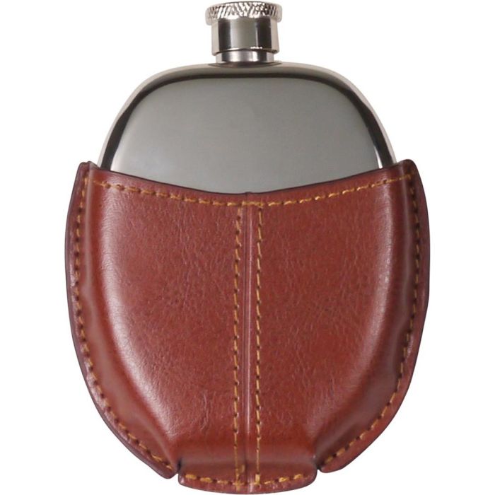 Flachmann Edelstahl oval