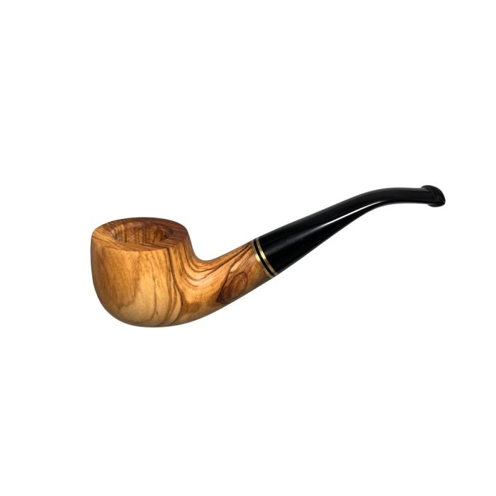 Olivenholz Pfeife Half Bent 4
