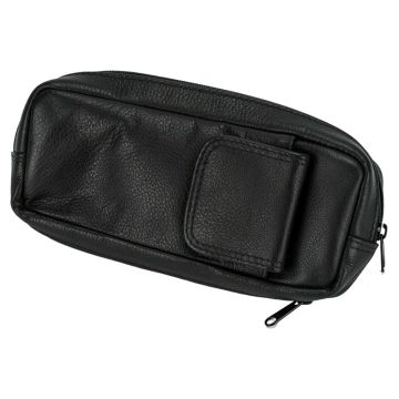 Pfeifentasche Leder schwarz