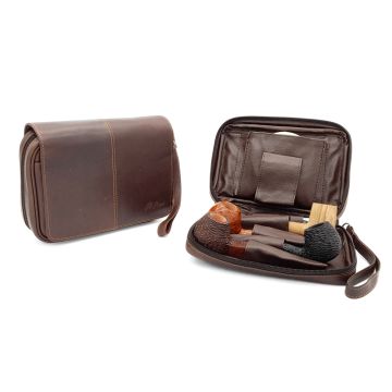 Guy Janot 4er Pfeifentasche, Crazy Horse-Leder